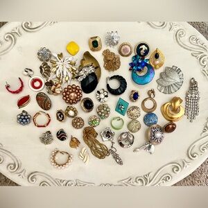Vintage Single Earrings Lot / Craft Jewelry